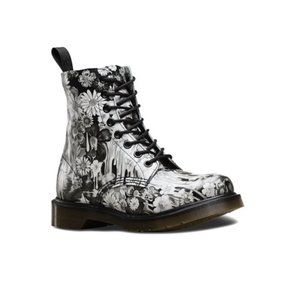 RARE Dr. Martens 1460 Pascal Paint Drip Floral Slime Combat Boots | US 6